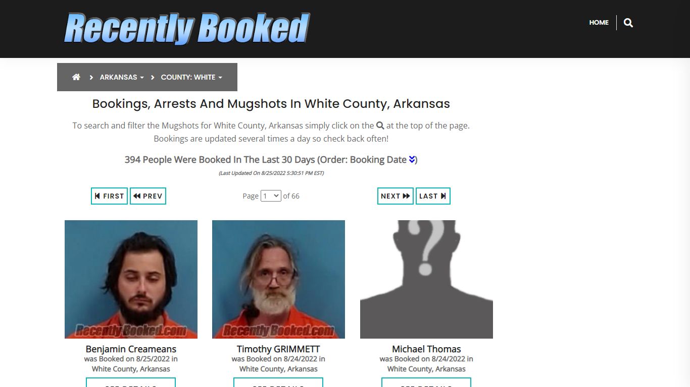Recent bookings, Arrests, Mugshots in White County, Arkansas